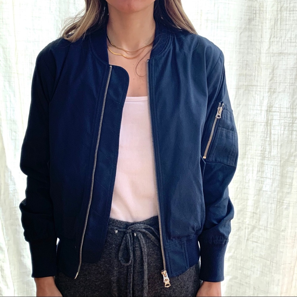 Acne navy bomber jacket | 34